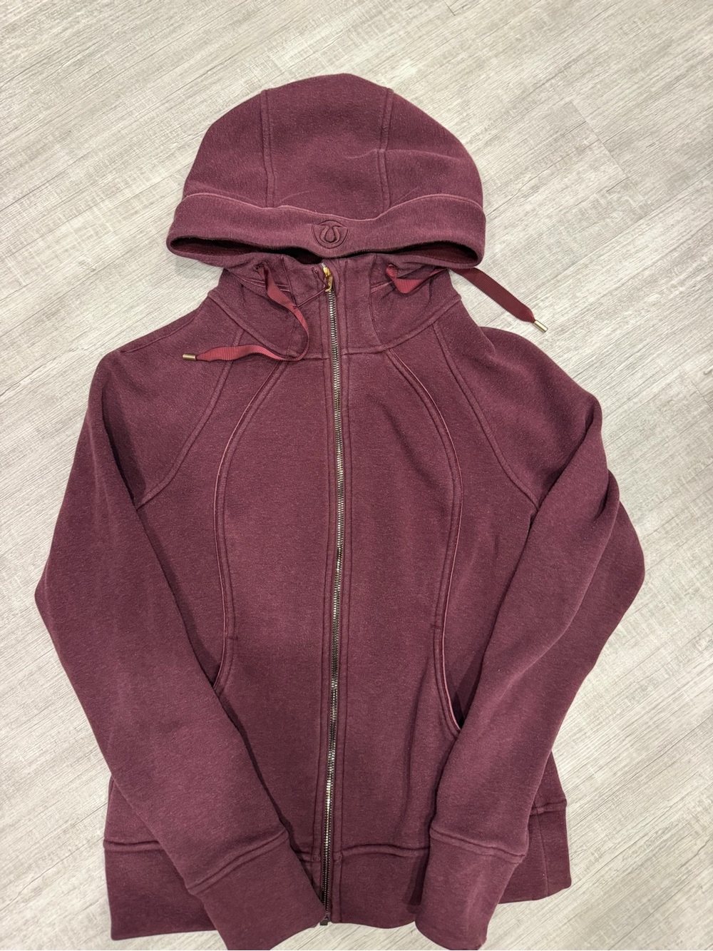 lululemon athletica Wine Maroon Hooded Zip Jacket